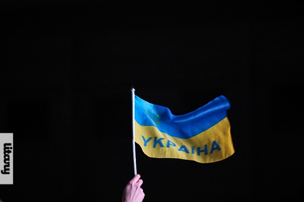 Фаны принесли на концерт украинские флаги